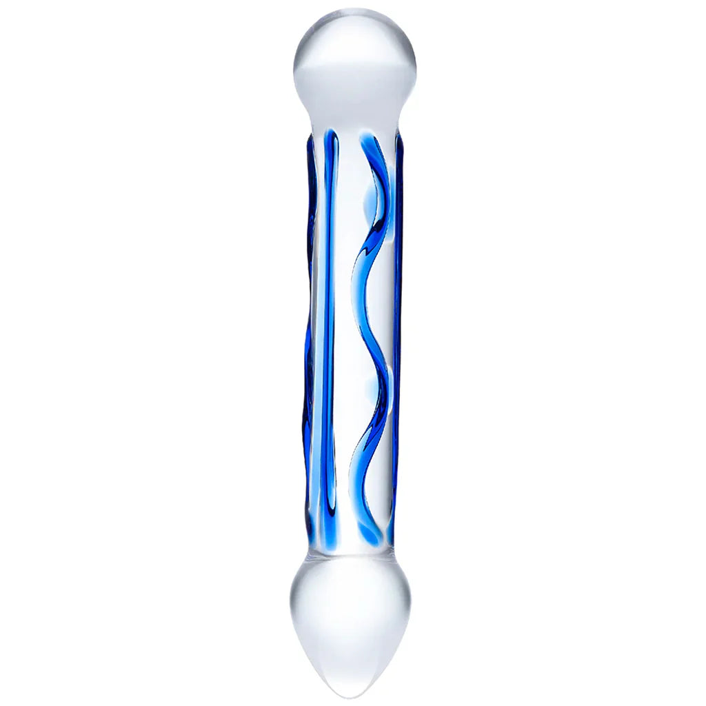 6.5" Full Tip Textured Glass Dildo