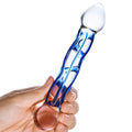 6.5" Full Tip Textured Glass Dildo