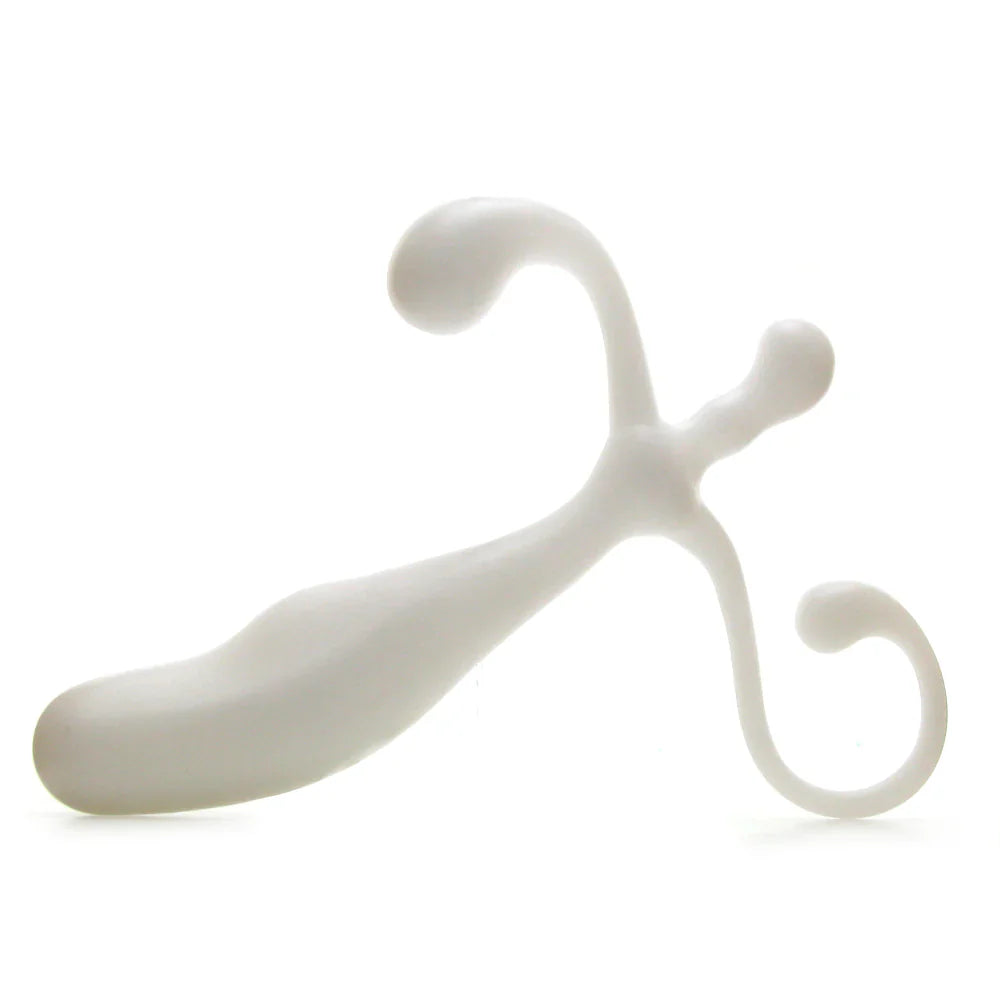 Blue Line 5 Inch Male P-Spot Massager in White