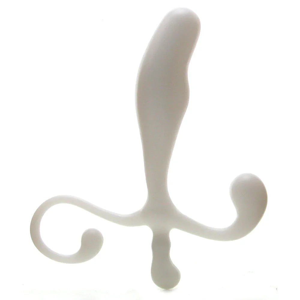 Blue Line 5 Inch Male P-Spot Massager in White