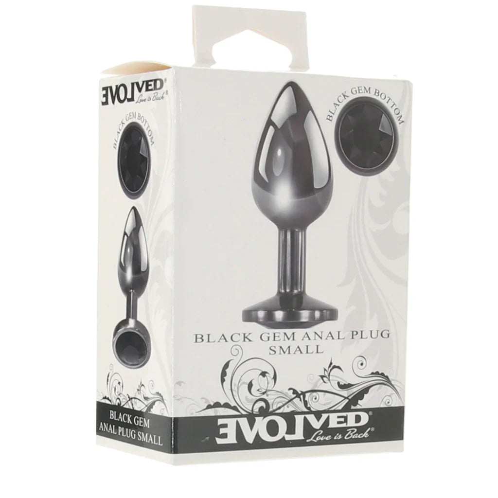 Black Gem Anal Plug in Small - Small