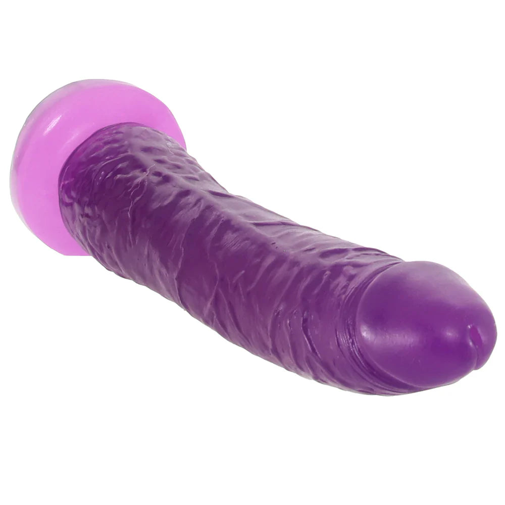 Basix Slim 7 Inch Dildo in Purple