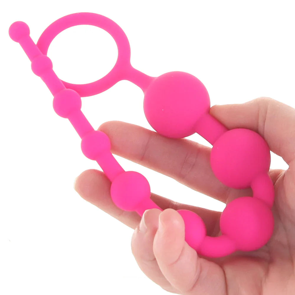 All About Anal Seamless Anal Beads in Pink