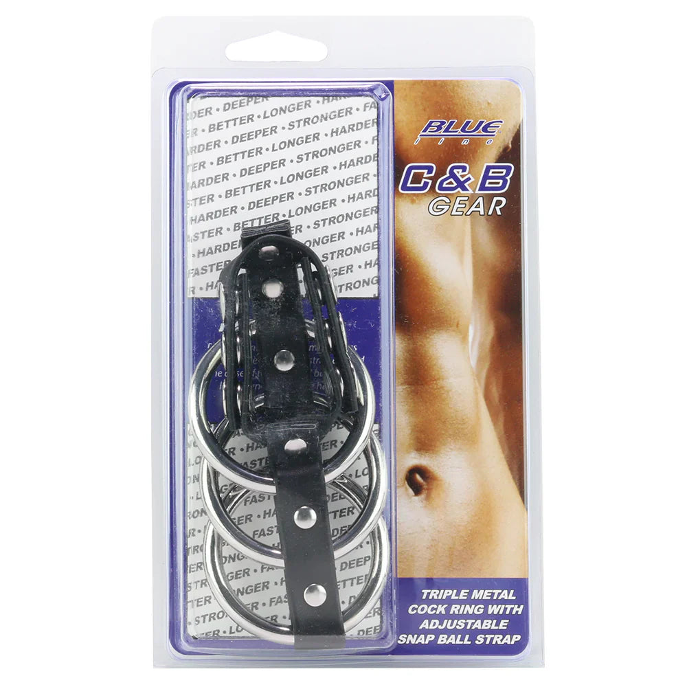 Blue Line Triple Metal C-Ring with Adjustable Ball Strap