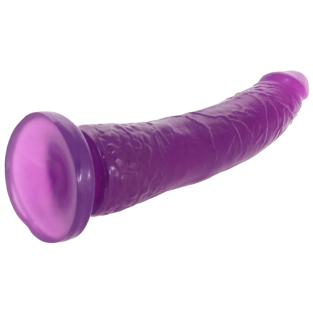 Basix Slim 7 Inch Dildo in Purple