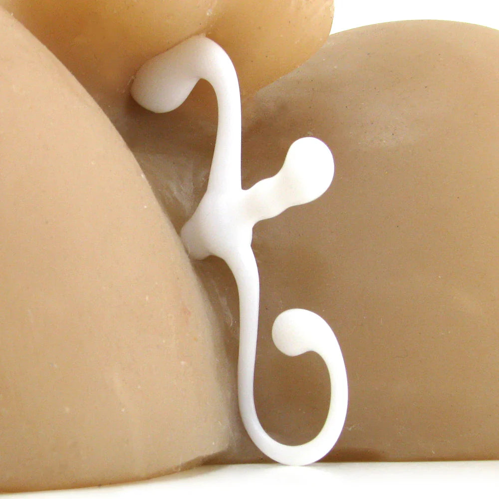 Blue Line 5 Inch Male P-Spot Massager in White